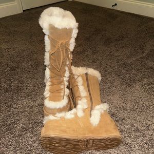 DEMONIA CUBBY - 311 CAMEL VEGAN SUEDE